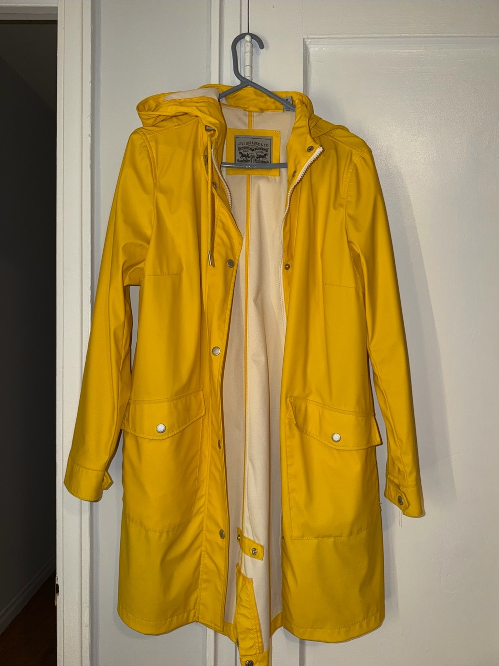 Yellow Hooded Raincoat